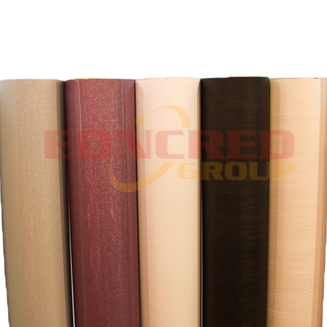 Película de PVC en relieve de color de grano de madera