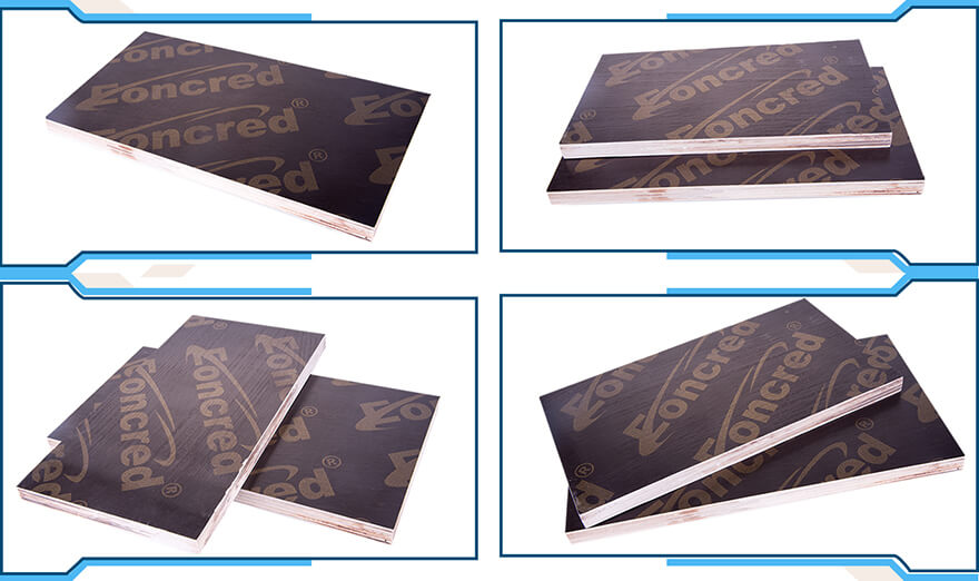 Madera contrachapada con revestimiento de película marrón resistente al